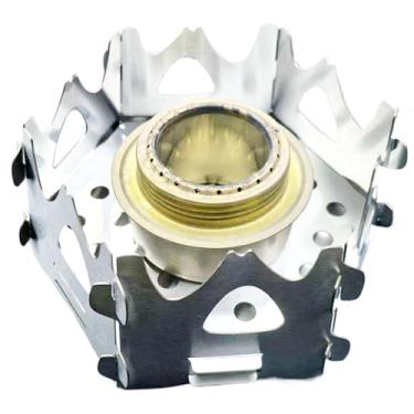 Imagem de Fogão a Lenha | Equipamento de Campismo Portátil em Aço Inoxidável,Pequeno Fogão De Acampamento Para Piquenique,Para Cozinhar Churrasco Caminhada Caça Tailgating Mochilismo Barraca Pátio Praia Dos