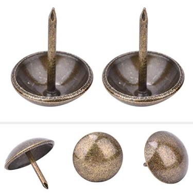 Imagem de Ymiko 50 Pregos Resistentes do Estofamento Dos Pces, Tachas Decorativas Principais Redondas, Fontes de Ferragem da Mobília de 16x20mm (21 * 25mm (engrossado))