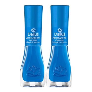 Imagem de Kit 2 Esmalte Dailus Color Atrás do Arco Íris Cor Tobogã de Arco-íris com 8ml