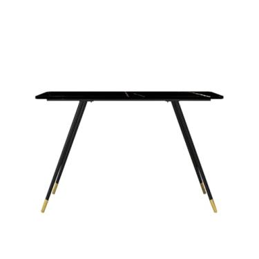 Imagem de Mesa de bar Mesa de bar estreita retangular para varanda, sala estar, mesa com laje pedra e tampo alto(160 * 40 * 105cm)