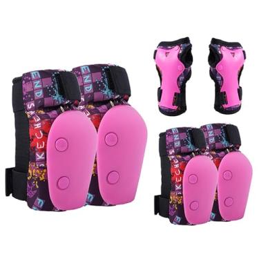 Imagem de Conjunto de 6 em 1 Protetores para Bicicleta Joelho Cotovelo e Punho Equipamento Proteção Esportiva Ciclismo Skateboard