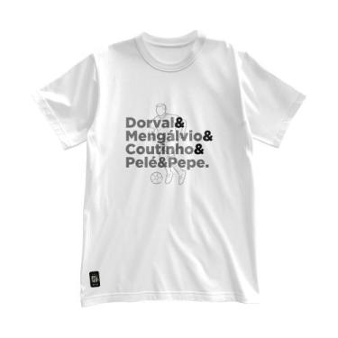 Imagem de Camiseta Santos Masculina Zé Carretilha Lendas, Branco, GG