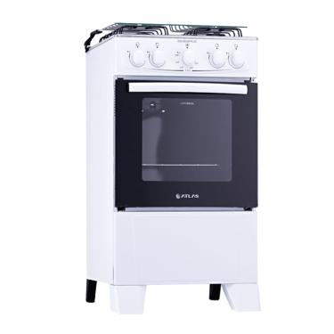 Imagem de Fogão à Gás  Atlas Coliseum Plus 4 Bocas com Mesa Inox-Branco 