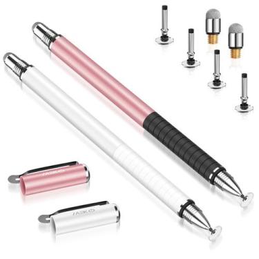 Imagem de Conjunto de canetas MEKO Stylus 2 em 1 de precisão, branco, rosa e our