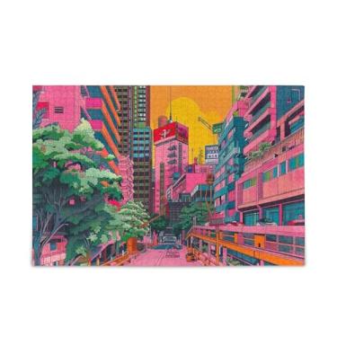 Imagem de Quebra-cabeça colorido de 500 peças de madeira e papel para homens