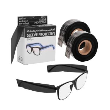 Imagem de BARBERTOP 2 peças de luvas descartáveis para óculos – Capas para óculos contra a cor do cabelo, tintura de cabelo, capas de braço de vidro, serve para óculos de todos os tamanhos, 200 por pacote