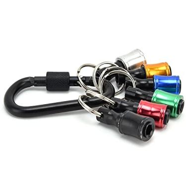 Imagem de Acouto 6pcs Colorido Chaveiro Chave de Fenda Porta-bits Ferramenta de Liberação Rápida Adaptador de Barra de Extensão de Haste Hexagonal