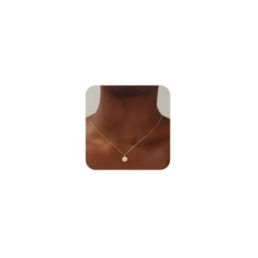 Imagem de Colar feminino delicado de softbol/futebol/vôlei/basquete, banhado a ouro 14K, com coração, acessórios esportivos fofos, joias de presente para amigos adolescentes 40,6 cm + 7,6 cm, Latão, Sem Pedra