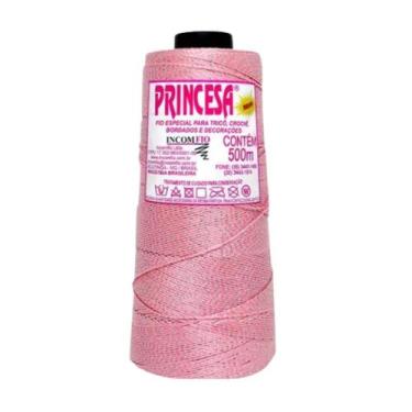 Imagem de Linha princesa brilho cor 3106 rosa bebê c/dourado unidade - INCOMFIO