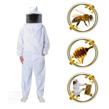 Imagem de Roupa Macacão Conjunto Apicultor Tirar Abelha Mel Completo - Macacão P