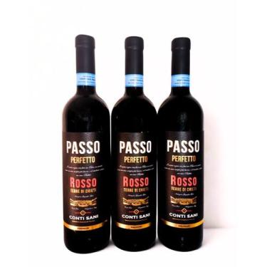 Imagem de 3 Vinhos Tintos Italianos Rosso Passo Perfetto 750ml