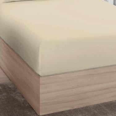 Imagem de Lençol Avulso Casal Elástico Algodão Premium Kaki - Estamparia S.A