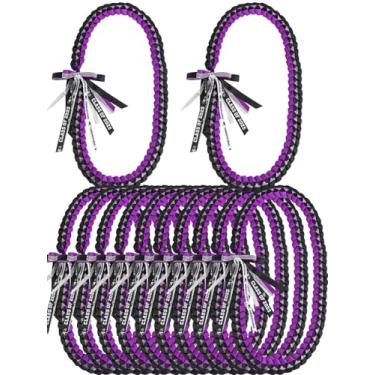 Imagem de TFTAFAN Colar de graduação Lei com fita de graduação Class of 2023, colar trançado, presente de formatura, acessórios de festa para mulheres e homens, Poliéster, Sem Pedra Preciosa