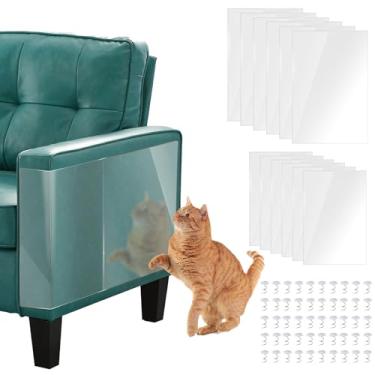 Imagem de Protetor de móveis antiarranhões para gatos, pacote com 12 protetores de sofá da Cat Claws - resistente, fácil de aplicar, dissuasor de arranhões e escudo para cantos de sofá, paredes e portas - com