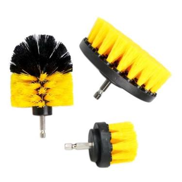 Imagem de Jogo De Escova Nylon Rotativa Limpeza Para Furadeira e Parafusadeira L