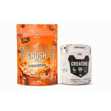 Imagem de Kit Protein Crush 900g refil + Creatina 300g pote Ganho de Massa (900, Chocotine)