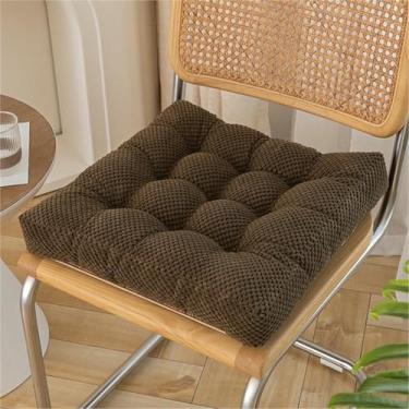Imagem de Almofadas para cadeiras de jantar, com base antiderrapante, almofadas para assento de cozinha com amarras, almofada de assento lavável para sala de jantar interna.