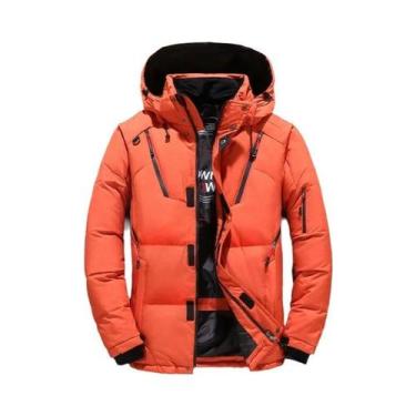 Imagem de Jaqueta Masculina De Inverno Em Pluma De Pato Branca, Quente, Com Capu