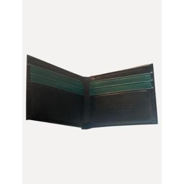 Imagem de Carteira Aramis Masculina Couro Horizontal Grid Preto-Masculino