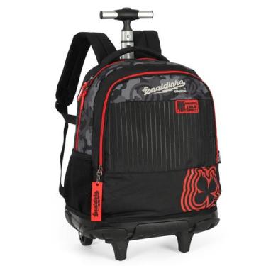 Imagem de Mochila Enaldinho Rodinha Escolar Youtuber Preto Luxcel