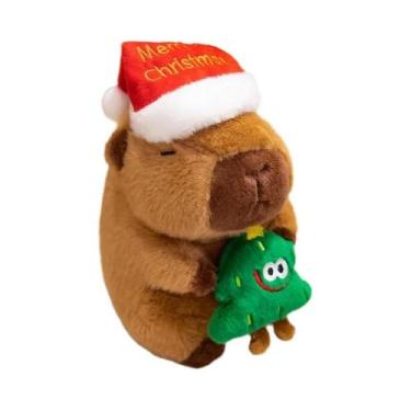 Imagem de Brinquedo De Natal Capivara De Pelúcia De 20cm, Boneco De Neve, Sapato
