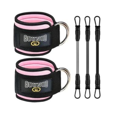 Imagem de Cintas De Tornozelo Ajustáveis Para Fitness 2pçs/3pçs Com Anel Em D, S