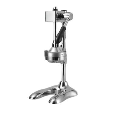 Imagem de Espremedor de frutas manual de ferro fundido resistente para suco de laranja fresco, fácil de usar (prata)