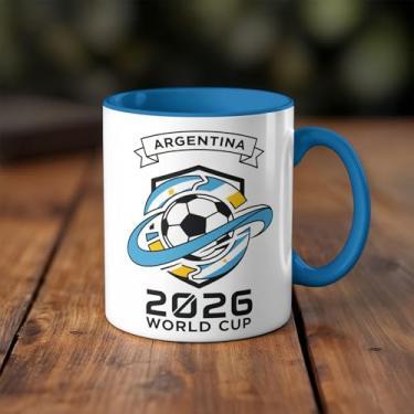 Imagem de Caneca xicara Futebol Copa do mundo Argentina 26EI (azul)