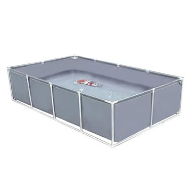 Imagem de Grande lago de peixes de PVC com válvula de drenagem - Piscina de aquário dobrável para reprodução de Koi, irrigação de jardim e armazenamento de água - Característica de água externa durável