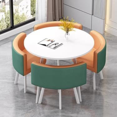 Imagem de Conjunto de mesa e cadeira de clube de recepção de escritório, conjunto de mesa de jantar de cozinha de café, conjuntos de mesa de negociação para sala de conferências, conjunto de mesa e cadeira de