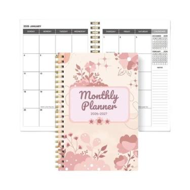 Imagem de Planejador Semanal E Mensal A5 2026-2027, Organizador Espiral, Calendá