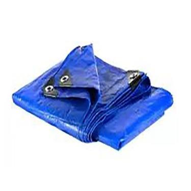 Imagem de Lona Plástica Multiuso 6X4Mt Azul Com Ilhoses Pacote Com 1