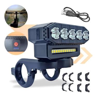 Imagem de Sinalizador Bicicleta Farol Luz Lanterna Bike Potente Led Pr