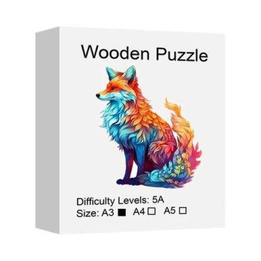 Imagem de Quebra-Cabeça De Madeira Em Forma De Raposa, Brinquedo Antiestresse, P