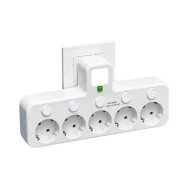Imagem de Tomada ue 4 soquetes tomada elétrica sem cabo de extensão com portas u