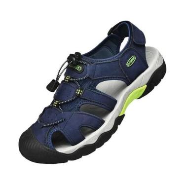 Imagem de Sandálias De Couro Genuíno Para Homens Em Tamanho Grande, Chinelos De 