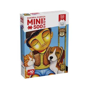 Imagem de Mini Quebra-Cabeça 500 peças Amigos para Sempre Eduardo Lima Mini Quebra-Cabeça 500 peças Melhores Amigos Eduardo Lima