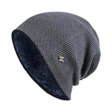 Imagem de Gorro De Inverno Unissex Quente E Grosso De Tricô Para Homens E Mulher
