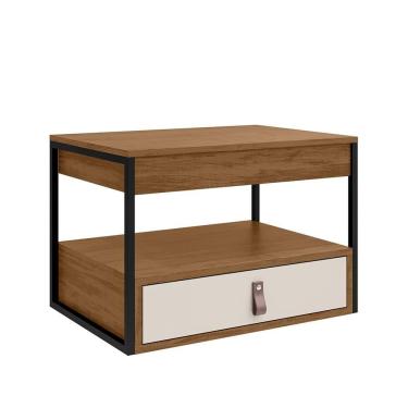 Imagem de Gabinete Para Banheiro Harley Com 1 Gaveta Preto-canela-off White Preto-canela-off White