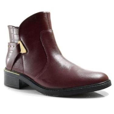 Imagem de Ankle Boots de Couro Feminino Comfortflex 2569301-Feminino