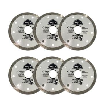 Imagem de Kit 6 Disco Corte Turbo Porcelanato 110Mm X 22,23Mm Matz