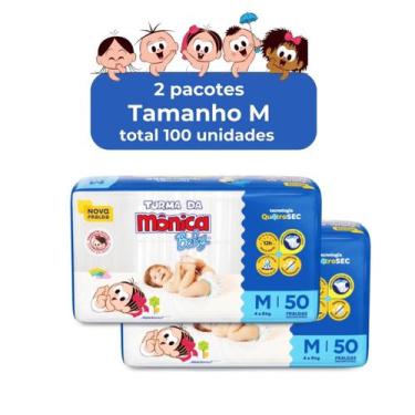 Imagem de Fralda turma da mônica baby Mega kit 2 pacotes