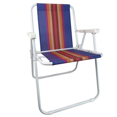 Imagem de Cadeira de Praia Dobravel Quintal Jardim Varanda Piscina Acampamento Camping Lazer Ar Livre Pescaria