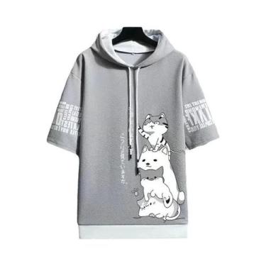 Imagem de Moletom Masculino com Capuz Harajuku - Estampa de Desenho Animado - St