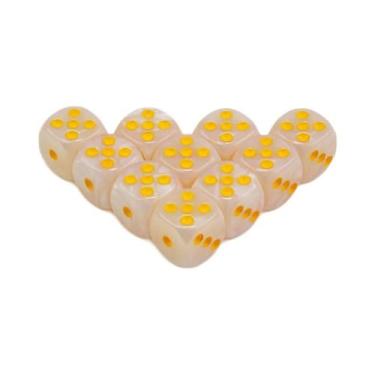 Imagem de Dado De 16mm Com Efeito Mármore D6 - 10 Peças - Acessório De Jogo, Bri