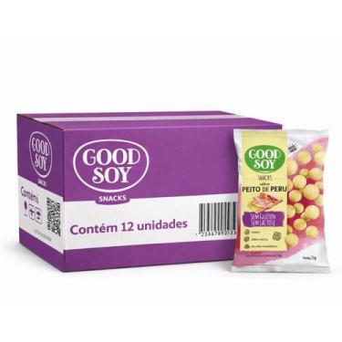 Imagem de Kit 12 Snacks De Soja Goodsoy Sabor Peito De Peru 25G
