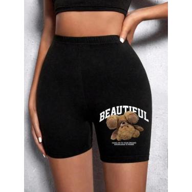 Imagem de Leggings Femininas De Alta Elasticidade, Macias E Finas, Com Estampa G