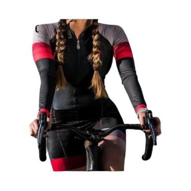 Imagem de Macacão De Ciclismo Feminino De Manga Longa KAFITT pro Racing Suit 20D
