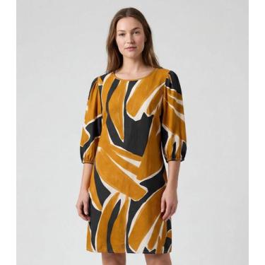 Imagem de Vestido Midi Com Manga Flare 3/4 Infinita Cor Preto, P, Preto