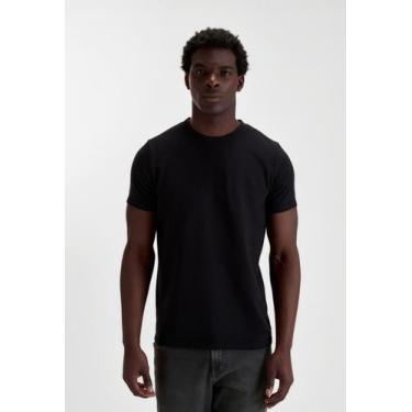 Imagem de Camiseta docthos slim manga curta malha tricot, 003 preto, P